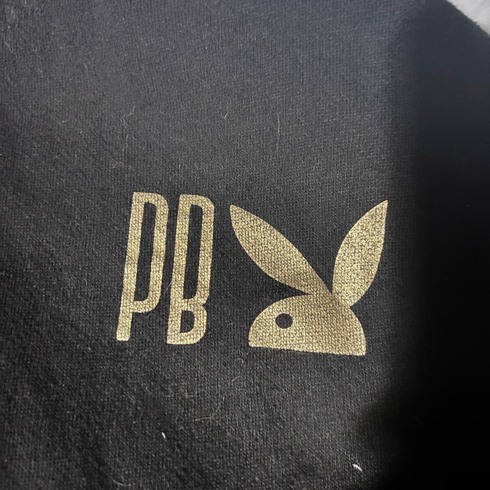 Men’s Playboy Pursue Your Dream Black Gold Logo Hoodie XL Streetwear - Picture 9 of 12